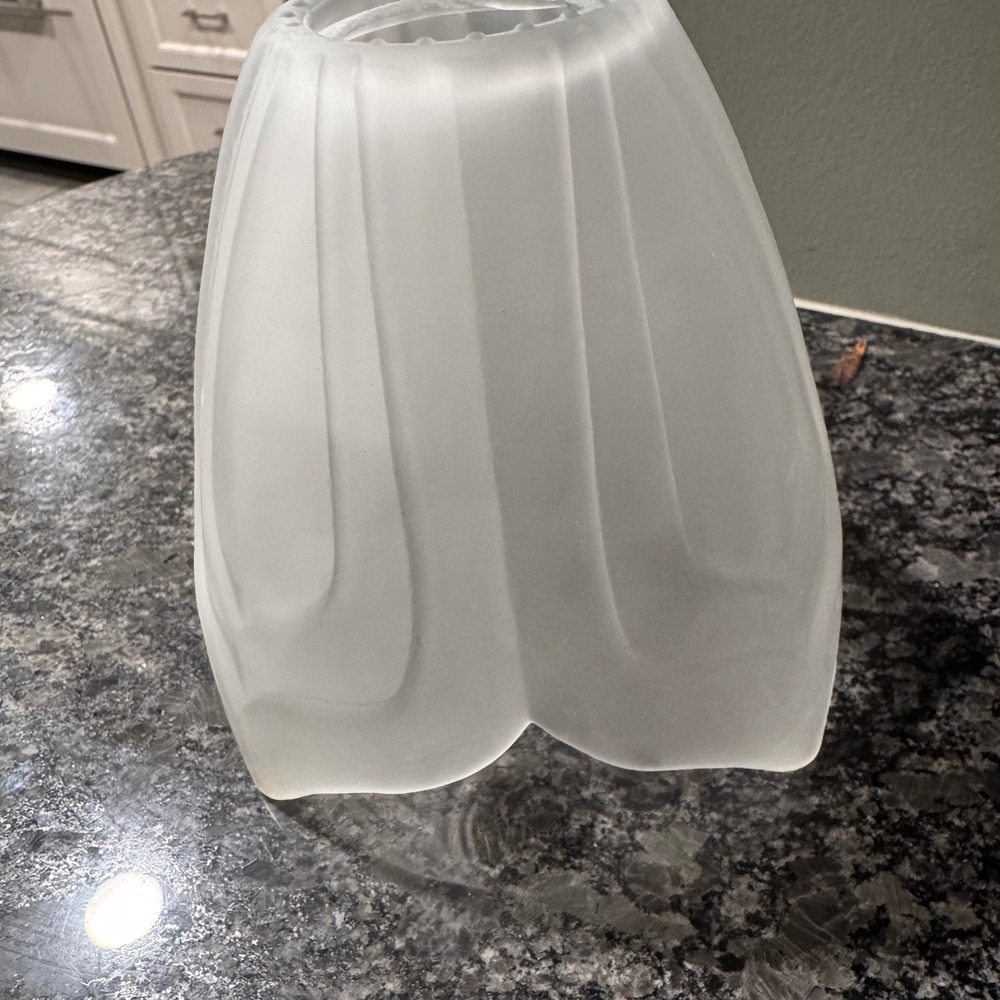 Vintage Frosted Glass Tulip Shape Light Fixture‎ Shade Lamp Cover - Picture 5 of 6